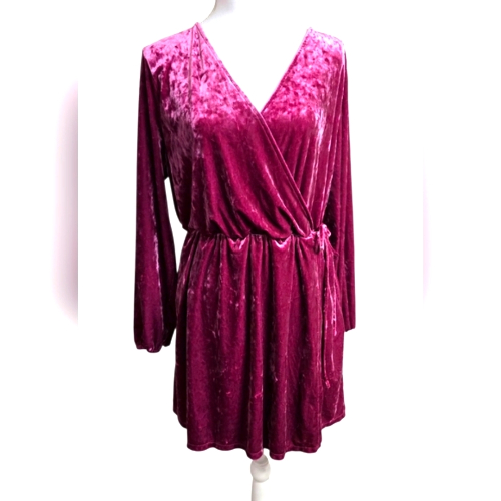 The Get Velvet Mini Dress Wrap Style